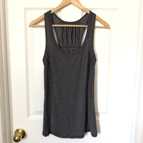 lululemon athletica Tops - Lululemon Ruffle Racerback Tank Top Sz 4